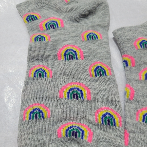 Rainbows Graphic Print Design No Show Ankle Socks Colorful Pride Fashion Fun - Picture 7 of 11